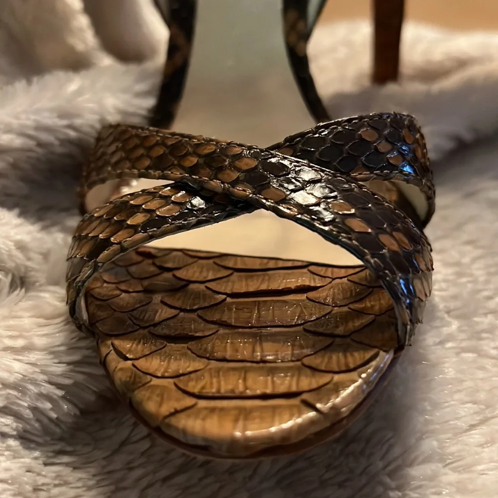 ALEXANDRE BIRMAN Whiskey Brown Heels - Picture 4 of 12